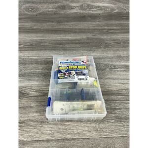 Flambeau Tackle Box Tuff Tainer Filled With Lure & Weights Lot Fishing Gear